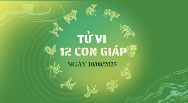 Tử vi 12 con giáp ngày 10/08/2025