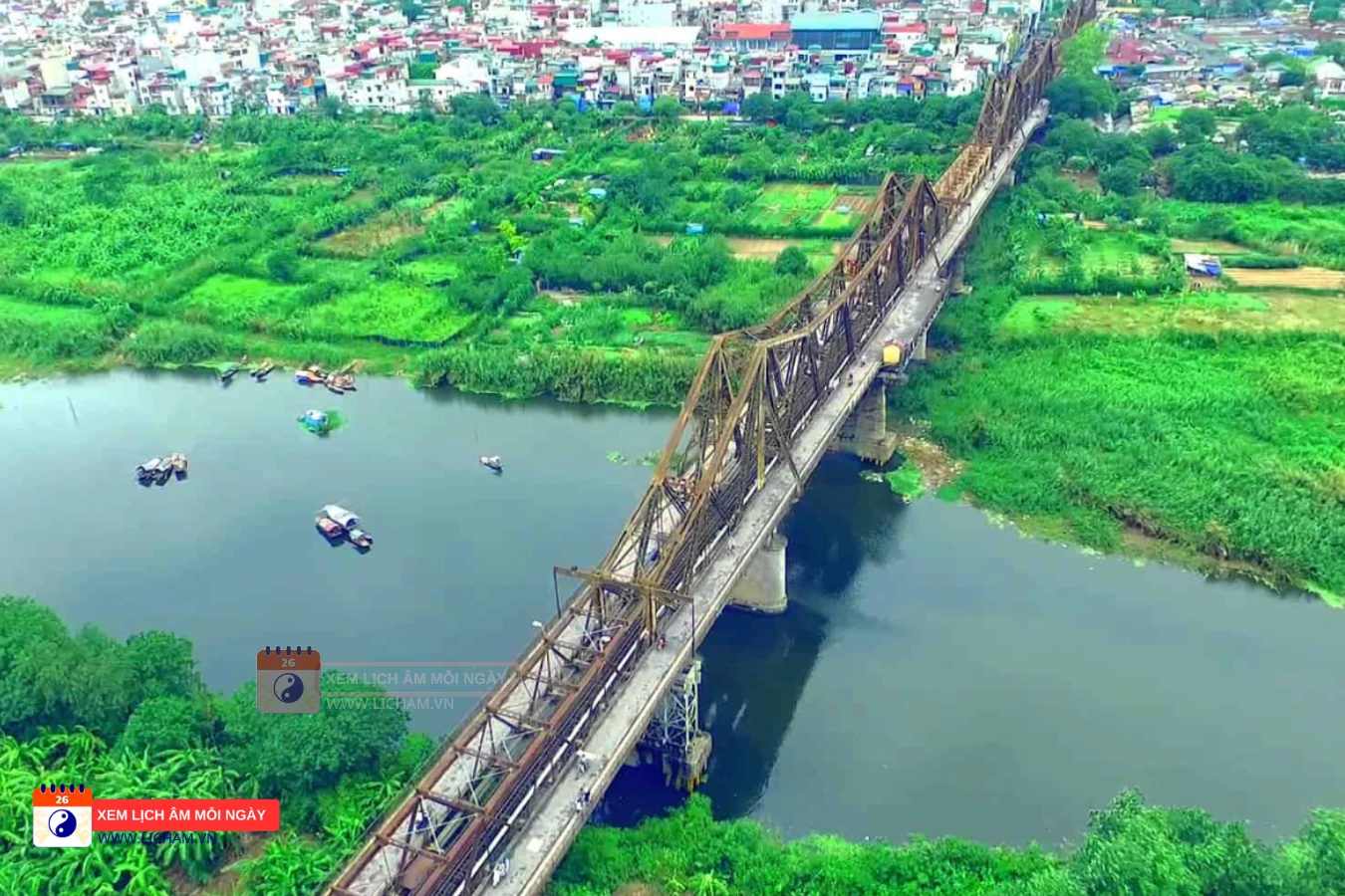 Toàn cảnh về Cầu Long Biên.